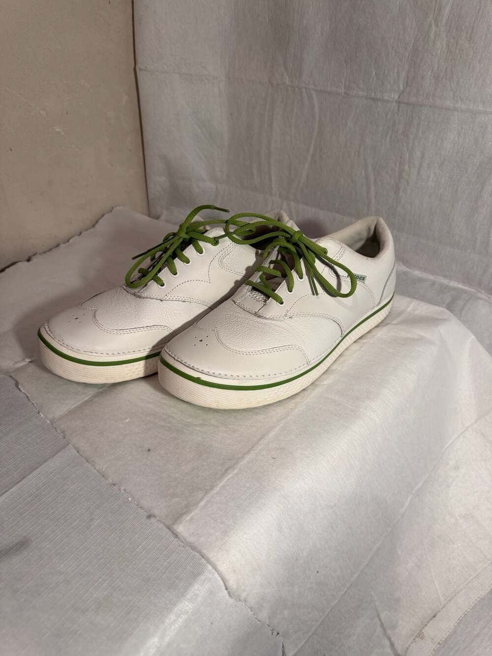 Crocs Golf with Hank Haney Men's Size M13 White Green Golf Shoes